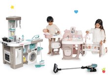 Domčeky pre bábiky sety - Set domček pre bábiku Large Doll's Play Center Natur D'Amour Baby Nurse Smoby a elektronická kuchynka s práčkou a vysávačom_44
