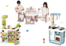 Domčeky pre bábiky sety - Set domček pre bábiku Large Doll's Play Center Natur D'Amour Baby Nurse Smoby a elektronická kuchynka s Bio obchodom_42