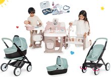 Maisons de poupées et accessoires - Maison de poupée Large Doll's Play Center Natur D'Amour Baby Nurse Smoby une poussette trois-en-un Maxi Cosi et une mallette médicale_45