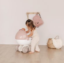 Vozički od 18. meseca - Globoki voziček s tekstilom Natur D'Amour Baby Nurse Smoby za 42 cm dojenčka s 55 cm visokim ergonomskim ročajem od 18 mes_3