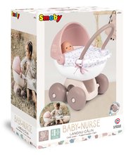 Kočíky od 18 mesiacov - Hlboký kočík s textilom Natur D'Amour Baby Nurse Smoby pre 42 cm bábiku s 55 cm vysokou ergonomickou rúčkou od 18 mes_4