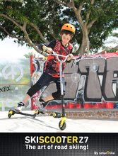 Trotinete pentru tineri - Trotinetă SkiScooter schiatul pe şosea smarTrike Z7 Yellow galben-negru de la 7 ani_1