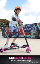 Trotinete pentru tineri - Trotinetă SkiScooter schiatul pe şosea smarTrike Z5 Purple roz-negru de la 5 ani_1