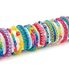 Rainbow Loom gumice dvobojne - Rainbow Loom originalne dvobojne gumice 300 komada narančasto-bijele od 6 godina_0