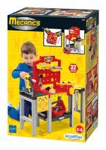 Workbench playsets - Mecanics Écoiffier Workshop with tools and 32 accessories, red, 18 months and over_0