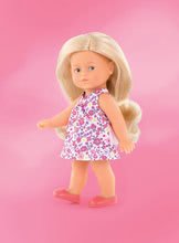 Giocattoli per neonati - Bambola Mini Corolline Rosy Les Trendies Corolle con occhi azzurri e fiori rosa sul vestito, 20 cm dai 3 anni_1