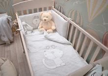 Babybettwäsche - Kinderbett toTs-smarTrike Krippenset Steppdecke, Bettlaken und Nestchen 100% Baumwolljersey grau ab 0 Monaten_0
