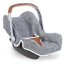 Vozički za punčke in dojenčke kompleti - Komplet globoki in športni voziček DeLuxe Pastel Maxi Cosi&Quinny Grey 3v1 Smoby in avtosedež in stolček za hranjenje in dojenček Violette_3