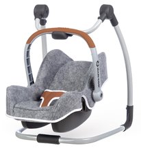 Kočíky od 18 mesiacov - Jedálenská stolička s autosedačkou a hojdačkou DeLuxe Pastel Maxi Cosi&Quinny Grey Smoby trojkombinácia s bezpečnostným pásom_1