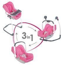 Kočíky pre bábiky sety - Set kočík pre bábiku Maxi-Cosi & Quinny Smoby (70 cm rúčka) a stolička, hojdačka a autosedačka pre bábiku_6