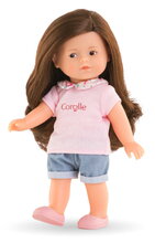 Romy Mini World Set Mini Corolline lutka Corolle duga smeđa kosa i smeđe oči, 3 dodatka, 20 cm