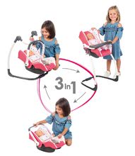 Kočíky od 18 mesiacov - 3-kombinácia hojdačka autosedačka stolička Trio Pastel Maxi Cosi&Quinny Smoby pre bábiku ružová trojuholníková_8