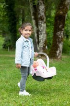 Játék babakocsik 18 hónapos kortól - Autósülés Powder Pink Maxi Cosi&Quinny Smoby 42 cm játékbabának tárolórésszel és biztonságiövvel_2