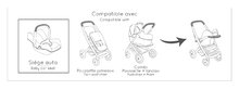 Vozički od 18. meseca - Avtosedež s predalčkom Maxi Cosi Seat Sage Smoby in varnostnim pasom za 42 cm dojenčka olivno zelen_1
