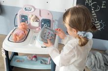 Arztwagen für Kinder - Medizinischer Tisch für Ärzte Baby Care Center Smoby elektronisch mit Ton und Licht und eine Puppe mit 28 Zubehör_26