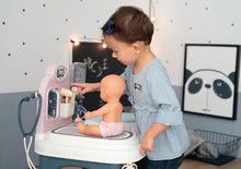 Arztwagen für Kinder - Medizinischer Tisch für Ärzte Baby Care Center Smoby elektronisch mit Ton und Licht und eine Puppe mit 28 Zubehör_35