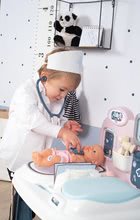 Arztwagen für Kinder - Medizinischer Tisch für Ärzte Baby Care Center Smoby elektronisch mit Ton und Licht und eine Puppe mit 28 Zubehör_42