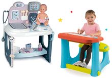 Carrelli medici set - Set centro pediatrico Baby Care Center Smoby con banco scuola e libri da colorare_17