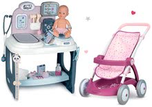 Lekárske vozíky sety -  NA PREKLAD - Set zdravotnícky pult pre lekára Baby Care Center Smoby so športovým kočíkom_14