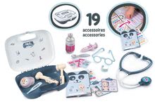 Kompleti za oskrbo punčk in dojenčkov - Komplet hišica za dojenčka Large Doll's Play Center Natur D'Amour Baby Nurse Smoby in voziček za dvojčka z nosilko in zdravniški kovček_1