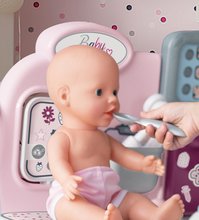 Orvosi kocsik gyerekeknek - Orvosi vizsgáló és pelenkázó pult Violette Baby Care Center Smoby elektronikus kijelzővel és 30 cm játékbaba 25 kiegészítővel 68 cm magas_5