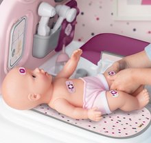 Medicinska kolica za djecu - Medicinski stolić i stolić za previjanje Violette Baby Care Center Smoby s elektroničkim zaslonom i lutkom veličine 30 cm s 25 dodataka visina 68 cm_6