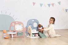 Kuchynky pre deti sety - Set kuchynka moderná Loft Industrial a domček pre bábiku Baby Care Smoby s 5 hernými miestnosťami_21