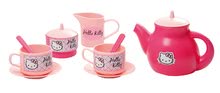 Produse vechi - Set mare de ceai Hello Kitty Écoiffier cu 33 de accesorii, roşu-roz_3