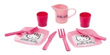 Produse vechi - Set mare de ceai Hello Kitty Écoiffier cu 33 de accesorii, roşu-roz_0