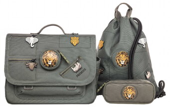 Set školní aktovka It Bag Midi Big Five Khaki Jeune Premier