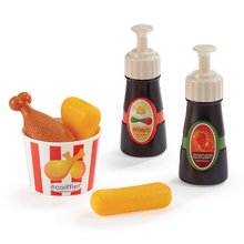 Accesorii și vase de bucătărie de jucărie - Set hot dog cu cartofi prăjiți și băuturi 100% Chef Écoiffier pe tavă 25 accesorii de la 18 luni ECO2423_3