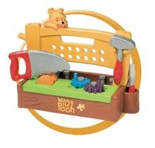 Produse vechi - Masă de lucru Winnie the Pooh Smoby cu mașină cu 25 de accesorii_1