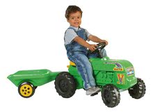 Veicoli a pedali per bambini - Trattore a pedali Turbo Dohány agricolo con rimorcio verde_0