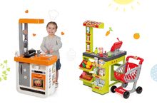 Kuhinje za djecu setovi - Set kuhinja Bon Appétit Chef Smoby s hladnjakom i aparatom za kavu i trgovina Supermarket s blagajnom_23