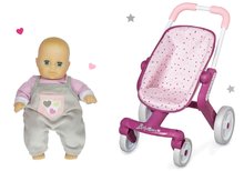 Poussettes pour poupées et accessoires - Poussette avec des roues pivotantes Baby Nurse Smoby une poupée comme cadeau_6