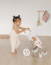 Kočárky od 18 měsíců - Kočárek sportovní s textilním potahem Pop Pushchair Natur D'Amour Baby Nurse Smoby s otočnými koly pro 42 cm panenku výška rukojeti 54 cm od 18 měsíců_0