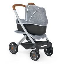 Doll prams from 18 months - DeLuxe Maxi Cosi & Quinny Grey Smoby Doll's Pram and Sport Pushchair 3in1, with carrier for doll, gray_1