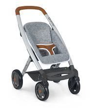 Játék babakocsi szettek - Szett mély és sport babakocsi DeLuxe Pastel Maxi Cosi&Quinny Grey 3in1 Smoby és alvózsák Baby Nurse 42 cm játékbabának_3