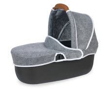 Kočíky pre bábiky sety - Set kočík hlboký a športový DeLuxe Pastel Maxi Cosi&Quinny Grey 3v1 Smoby a ergonomický nosič s pamperskami a fľaška s mliekom Baby Nurse_0