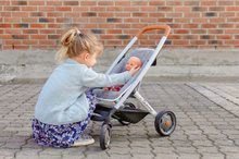 Kinderwagen für Puppen Sets - Puppenwagen-Set DeLuxe Pastell Maxi Cosi&Quinny Sport Grey 3in1 Smoby und Stuhl, Autositz und Schaukel mit Puppe mit Trage und 2 Kleidern_15