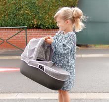 Doll prams from 18 months - DeLuxe Maxi Cosi & Quinny Grey Smoby Doll's Pram and Sport Pushchair 3in1, with carrier for doll, gray_4