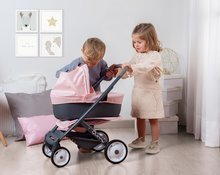 Kočárky od 18 měsíců - Kočárek trojkombinace Powder Pink 3in1 Maxi Cosi&Quinny Smoby hluboký a sportovní a přenosná postýlka pro 42 cm panenku_2