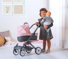 Kočíky pre bábiky sety - Set kočík trojkombinácia Powder Pink 3in1 Maxi Cosi & Quinny Smoby a bábika Corolle so zvukmi a pesničkami_1