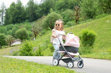 Kočárky od 18 měsíců - Set kočárek trojkombinace Powder Pink 3in1 Maxi Cosi&Quinny Smoby s jídelní židlí houpačkou a autosedačkou_9