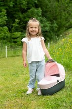 Kočíky od 18 mesiacov - Kočík trojkombinácia Powder Pink 3in1 Maxi Cosi&Quinny Smoby hlboký a športový a prenosná postieľka pre 42 cm bábiku_5