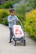 Kočárky od 18 měsíců - Kočárek trojkombinace Powder Pink 3in1 Maxi Cosi&Quinny Smoby hluboký a sportovní a přenosná postýlka pro 42 cm panenku_12