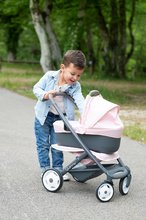 Kočárky od 18 měsíců - Kočárek trojkombinace Powder Pink 3in1 Maxi Cosi&Quinny Smoby hluboký a sportovní a přenosná postýlka pro 42 cm panenku_15