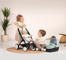 Játék babakocsik 18 hónapos kortól - Babakocsi 3-kombináció Maxi Cosi 3in1 Pushchair+Pram Sage Smoby mély sportos és mózeskosár 42 cm játékbabának olivazöld_1