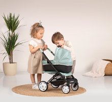 Cărucioare de la 18 luni - Cărucior combinație triplă Maxi Cosi 3in1 Pushchair+Pram Sage Smoby adănc/sport/pătuț portabil pentru păpușă de 42 cm măsliniu_0