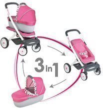 Kolica od 18 mjeseci - Set kolica za lutku 7u1 retro Maxi Cosi & Quinny Smoby (rukohvat 65.5 cm) i sjedalica s njihaljkom i autosjedalicom_3
